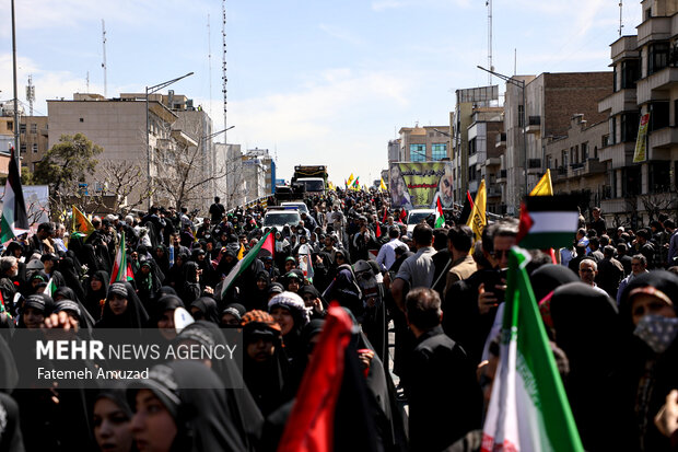 قیام مردم در دفاع از فلسطین/ بیعت با شهدای راه قدس در تهران - هشت صبح