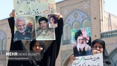 تجمع بزرگ اصناف و بازاریان شهر تهران در حمایت از طرح عفاف و حجاب