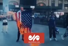 عصبانیت شدید مجری اینترنشنال از آتش زدن پرچم آمریکا - هشت صبح