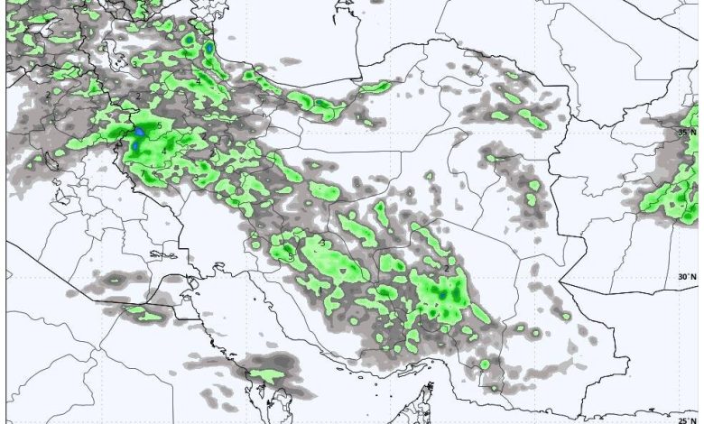 وقوع بارش های رگباری طی دو روز آینده در بیشتر نقاط کشور