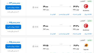 قیمت بلیط هواپیما تهران-نجف، امروز ۱۹ اردیبهشت ۱۴۰۳