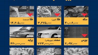 اینفوگرافیک / امروز ۵ خرداد ۱۴۰۳ قیمت ها چقدر است؟