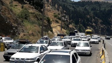 ترافیک سنگین در محور چالوس، آزادراه کرج –قزوین و تهران -قم - هشت صبح