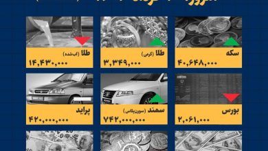 اینفوگرافیک / امروز ۲۰ خرداد ۱۴۰۳ قیمت ها چقدر است؟