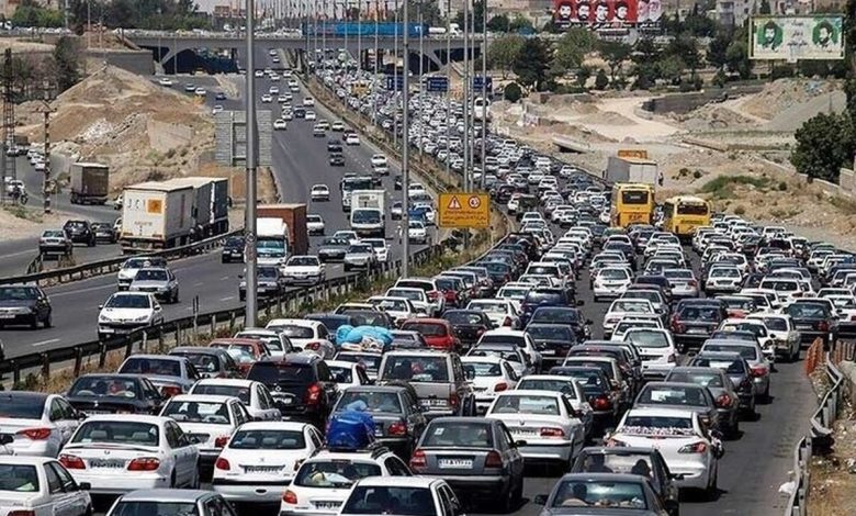 ترافیک در آزادراه تهران - کرج - قزوین سنگین است - هشت صبح