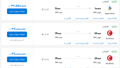 قیمت بلیط هواپیما تهران-نجف، امروز ۱۰ تیر ۱۴۰۳