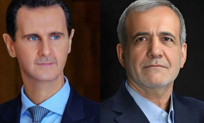 تماس تلفنی بشار اسد با رئیس جمهور منتخب؛ تأکید پزشکیان بر اجرا شدن توافقات میان ایران و سوریه به گونه‌ای که به نفع دو ملت باشد