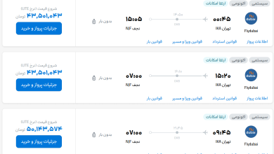 قیمت بلیط هواپیما تهران-نجف، امروز ۲۹ مرداد ۱۴۰۳