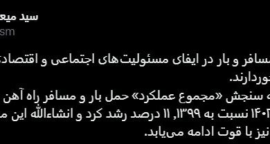 رشد ۱۱ درصدی مجموع عملکرد باری و مسافری راه آهن