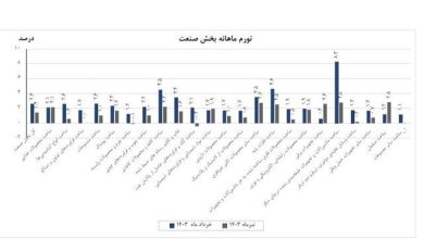 تورم بخش صنعت در تیر ماه اعلام شد