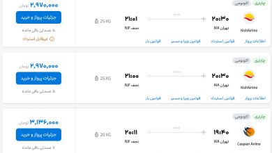 قیمت بلیط هواپیما تهران-نجف، امروز ۱۳ شهریور ۱۴۰۳