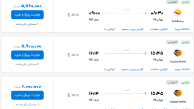 قیمت بلیط هواپیما تهران-نجف، امروز ۱۹ شهریور ۱۴۰۳