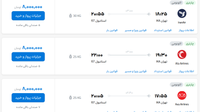 قیمت بلیط هواپیما تهران-استانبول، امروز ۱۰ مهر ۱۴۰۳