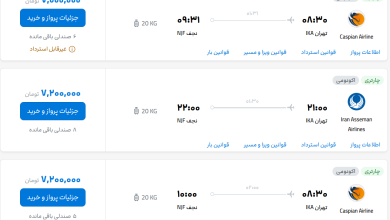 قیمت بلیط هواپیما تهران-نجف، امروز ۱۰ مهر ۱۴۰۳