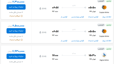 قیمت بلیط هواپیما تهران-نجف، امروز ۱۲ مهر ۱۴۰۳