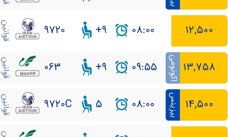 قیمت بلیط هواپیما تهران-دبی، امروز ۱۹ مهر ۱۴۰۳