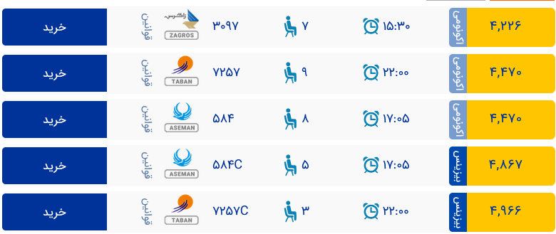 قیمت بلیط هواپیما تهران-نجف، امروز ۲۱ مهر ۱۴۰۳