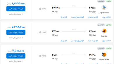 قیمت بلیط هواپیما تهران-نجف، امروز ۲۴ مهر ۱۴۰۳