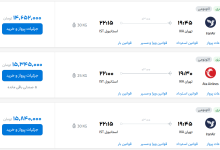 قیمت بلیط هواپیما تهران-استانبول، امروز ۲۵ مهر ۱۴۰۳