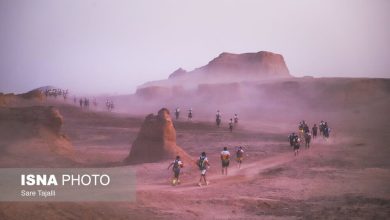 (تصاویر) دوی ماراتن شب بیابان لوت در کرمان