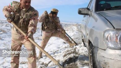 (تصاویر) مرزبانی در سرمای زیر صفر درجه