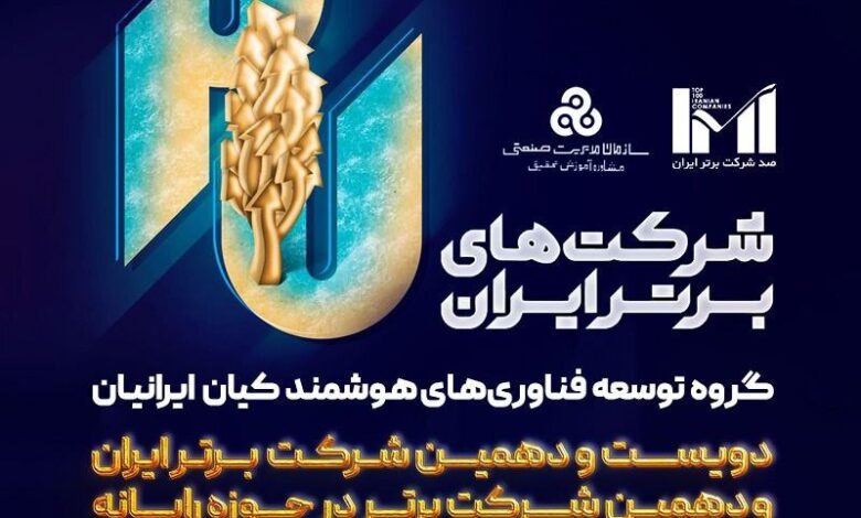 «کیان ایرانیان» در میان برترین‌ شرکت‌های ایران