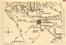 (عکس) نقشۀ تهران در دوران قاجار؛ از رباط کریم تا تجریش