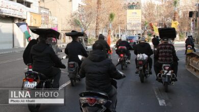 (تصاویر) راهپیمایی موتوری مطالبه گران انقلابی