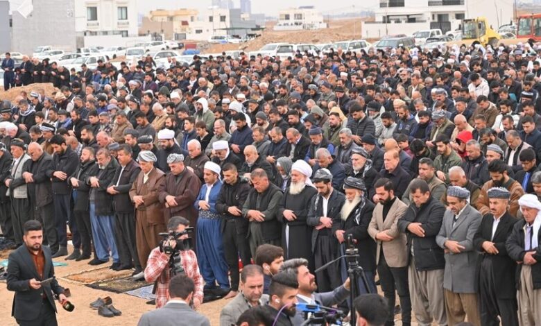 (تصاویر) اقامه نماز باران در کردستان عراق