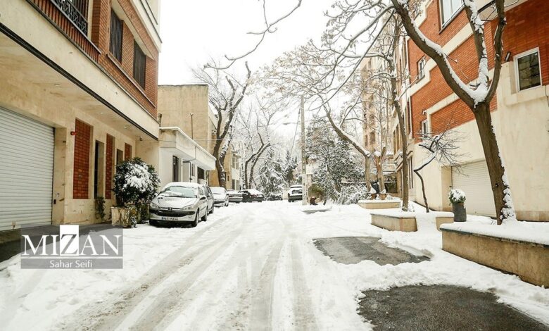 (تصاویر) بارش برف در شمال تهران