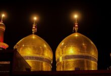 (تصاویر) تعویض پرچم حرم کاظمین در آستانه شهادت امام کاظم(ع)