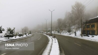 (تصاویر) دوشنبه برفی همدان