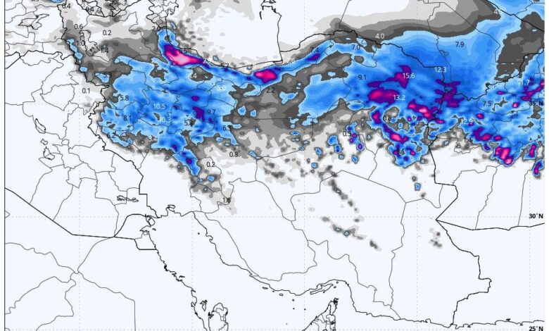 هواشناسی ایران ۲۲ بهمن؛ هشدار بارش تگرگ و باران در جنوب کشور - هشت صبح