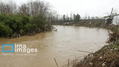 (تصاویر) آب‌گرفتگی گسترده پیربازار رشت