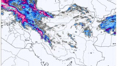 هواشناسی ایران ۱۳ اسفند؛ آغاز بارش شدید باران و تگرگ از فردا - هشت صبح