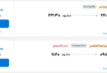 قیمت بلیط هواپیما تهران-مشهد، امروز ۷ خرداد ۱۴۰۴