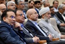 حضور قالیباف در مراسم مختوم‌قلی فراغی - هشت صبح