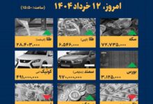 اینفوگرافیک / امروز ۱۲ خرداد قیمت‌ها چقدر است؟