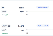 قیمت بلیط هواپیما تهران-دبی، امروز ۱۷ خرداد ۱۴۰۴