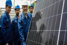 تصاویر: نصب پنل های خورشیدی در سالن اجلاس سران