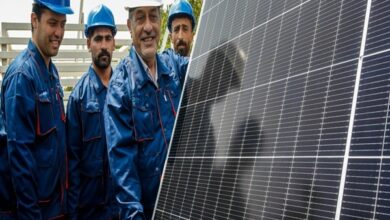 تصاویر: نصب پنل های خورشیدی در سالن اجلاس سران
