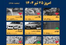 اینفوگرافیک / امروز ۲۵ تیر قیمت‌ها چقدر است؟