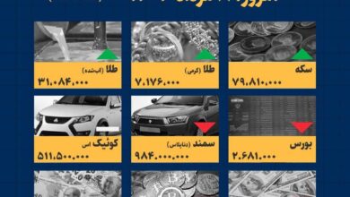 اینفوگرافیک / امروز ۸ مرداد قیمت‌ها چقدر است؟