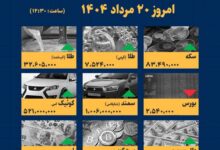 اینفوگرافیک / امروز ۲۰ مرداد قیمت‌ها چقدر است؟