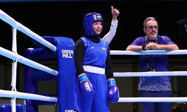 دختر بوکسور بدون برد اولین مدال آسیایی ایران را گرفت