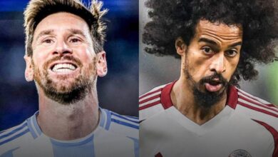 تقابل مسی با اکرم عفیف!