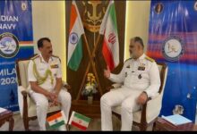 دیدار دریادار ایرانی با فرمانده نیروی دریایی هند - هشت صبح