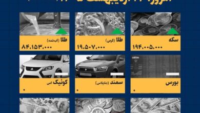 اینفوگرافیک / امروز ۱۷ اردیبهشت قیمت‌ها چقدر است؟