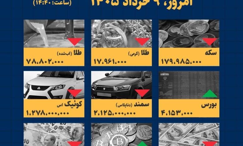 اینفوگرافیک / امروز ۹ خرداد قیمت‌ها چقدر است؟