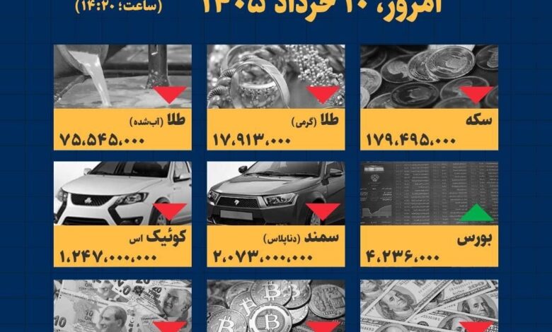 اینفوگرافیک / امروز ۱۰ خرداد قیمت ها چقدر است؟